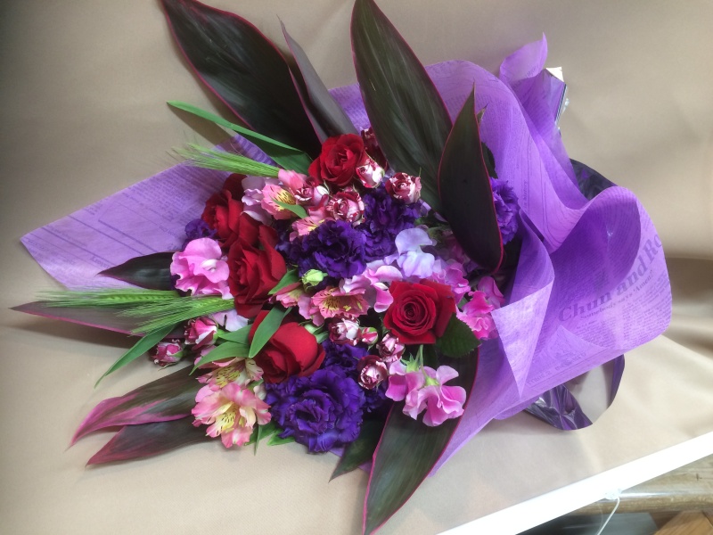 花華|赤系の花束