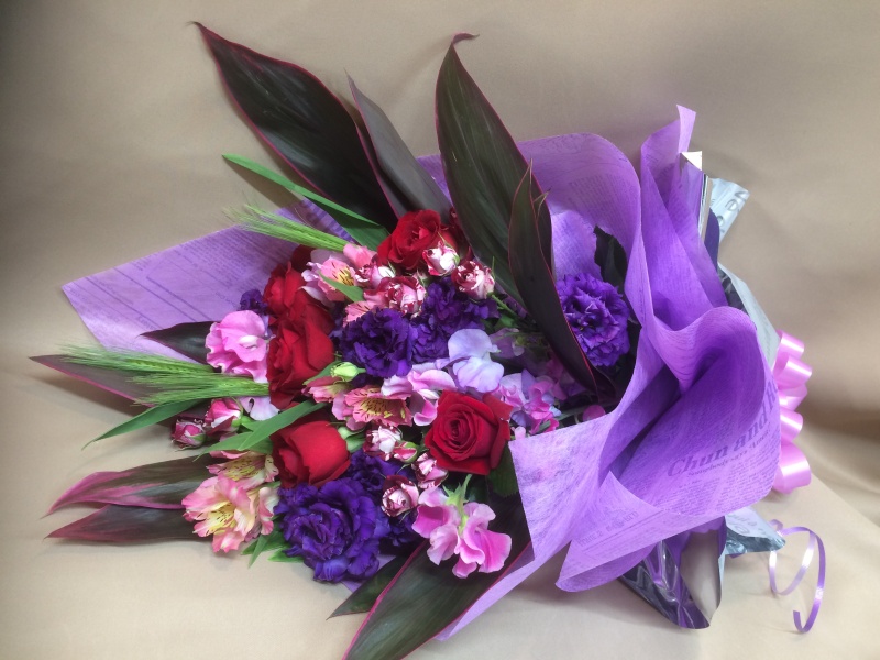 花華｜赤系の花束の商品写真 4